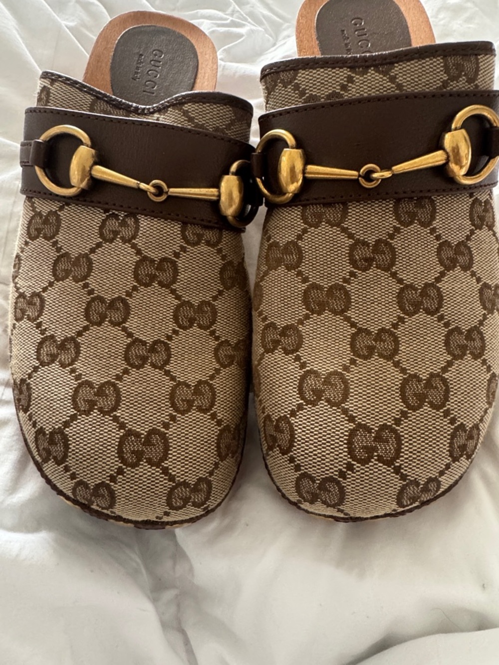 Gucci GG Canvas Horsebit Clog Mules Size 36.5 | Made in Italy - Picture 2 of 4